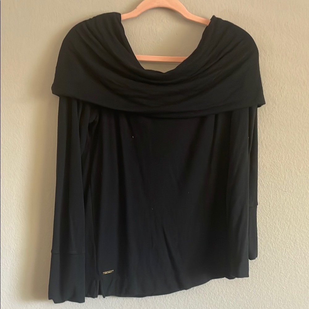 Lilly Pulitzer Black Ruched Relaxed Blouse
